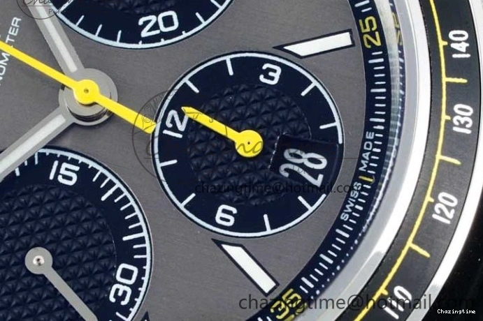 0304 ZipUp Speedmaster Racing Master SS HKF Best Edition Gray Black Dial on Black Rubber Strap A 7811